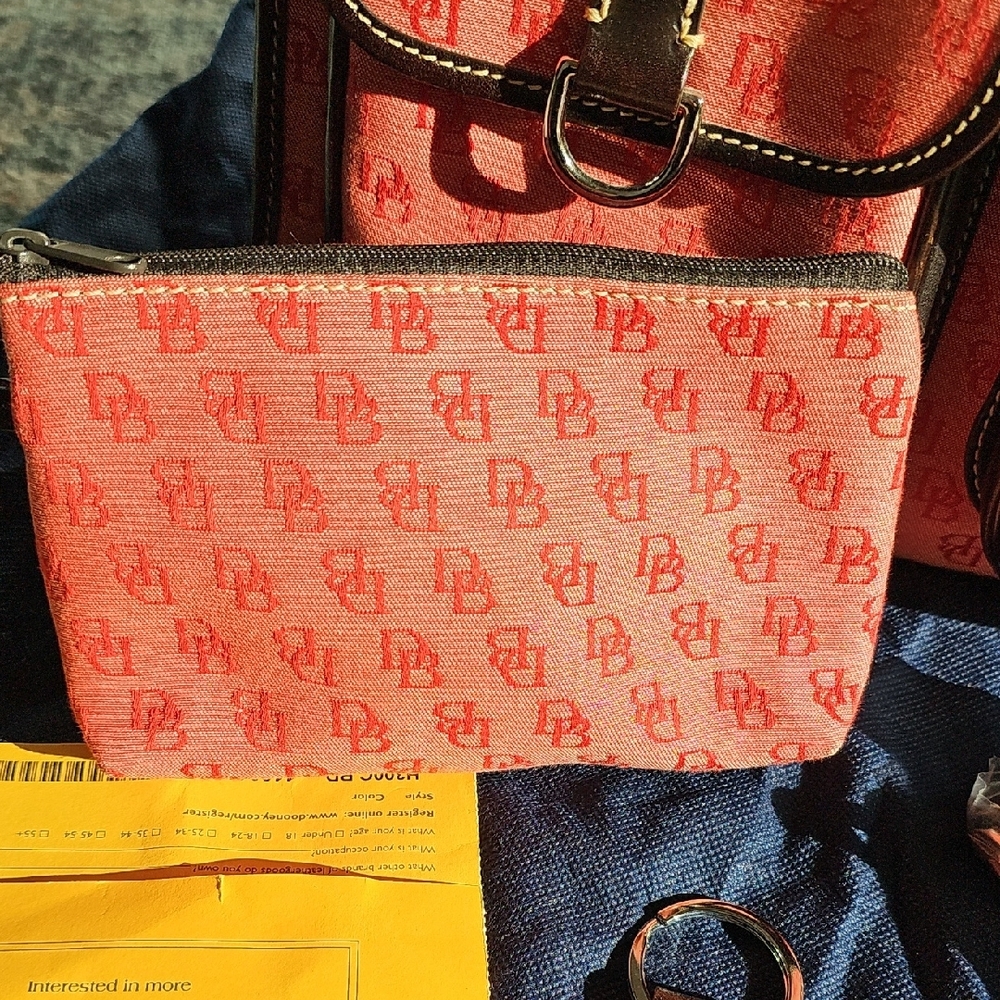 Like New! Vintage Dooney & Burke Red And Brown Satchel Set - Picture 2 of 16